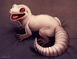 Size: 700x541 | Tagged: safe, artist:falvie, gecko, lizard, reptile, feral, ambiguous gender, simple background, solo, solo ambiguous