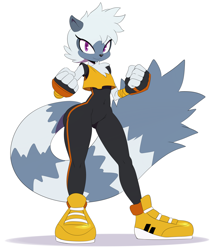 Size: 2216x2559 | Tagged: safe, artist:ss2sonic, tangle the lemur (sonic), lemur, mammal, primate, ring-tailed lemur, anthro, idw, idw sonic the hedgehog, sega, sonic the hedgehog (series), 2018, female, high res, solo, solo female, wide hips