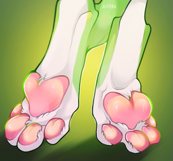 Size: 509x472 | Tagged: safe, artist:aspera, oc, oc only, oc:rova fur, big cat, feline, lion, mammal, ambiguous form, 2018, abstract background, ambiguous gender, close-up, foot focus, fur, low res, paw focus, paw pads, paws, solo, solo ambiguous, underpaw