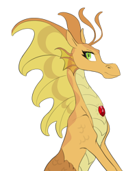 Size: 798x1000 | Tagged: safe, artist:carnifex, adagio dazzle (mlp), equine, fictional species, fish, hippocampus, mammal, siren (mlp), feral, friendship is magic, hasbro, my little pony, 2015, digital art, female, fins, gem, green eyes, simple background, slit pupils, solo, solo female, transparent background