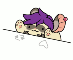 Size: 853x705 | Tagged: source needed, useless source url, safe, artist:vluesclues, oc, oc only, oc:dal desantis, ferret, mammal, mustelid, feral, twitter, 2d, 2d animation, ambiguous gender, animated, bongo cat, gif, meme, solo, solo ambiguous