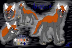 Size: 2048x1365 | Tagged: source needed, safe, artist:panininha, oc, oc only, oc:maverick(panininha), canine, mammal, wolf, feral, male, open mouth, reference sheet, solo, solo male, teeth