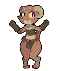 Size: 650x729 | Tagged: safe, artist:daivijohn, oc, oc only, oc:piko, fictional species, kobold, reptile, anthro, digitigrade anthro, 2d, 2d animation, animated, dancing, female, gif, looking at you, one eye closed, smiling, solo, solo female, winking