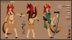Size: 1755x995 | Tagged: suggestive, alternate version, artist:fluff-kevlar, oc, oc only, oc:ayn, black-backed jackal, canine, jackal, mammal, anthro, digitigrade anthro, 2013, blue eyes, bra, breasts, butt, chest fluff, claws, clothes, crown, ear piercing, earring, eyelashes, female, fluff, front view, hand on hip, jewelry, looking at you, nudity, open mouth, panties, panties pulled down, partial nudity, paw pads, paws, piercing, raised leg, raised tail, rear view, reference sheet, sideboob, solo, solo female, tail, teeth, tongue, tongue out, tongue piercing, underwear, underwear pulled down