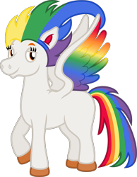 Size: 4000x5146 | Tagged: safe, artist:radomila radon, oc, oc only, oc:irene iridium, equine, fictional species, mammal, pegasus, feral, .svg available, absurd resolution, feathered wings, feathers, female, inkscape, lidded eyes, looking at you, mare, simple background, solo, solo female, transparent background, wings