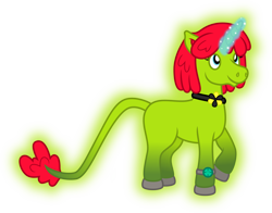 Size: 5092x4000 | Tagged: safe, artist:radomila radon, oc, oc only, oc:radiante radium, equine, fictional species, mammal, unicorn, feral, .svg available, 2020, absurd resolution, female, glowing, glowing body, glowing horn, horn, inkscape, lidded eyes, mare, radioactive, simple background, solo, solo female, transparent background, vector