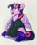 Size: 1590x1907 | Tagged: safe, artist:pucksterv, twilight sparkle (mlp), alicorn, equine, fictional species, mammal, pony, feral, friendship is magic, hasbro, my little pony, 2020, clothes, female, hoodie, horn, looking at you, mare, one eye closed, signature, simple background, smiling, socks, solo, solo female, sparkles, topwear, traditional art, white background, winking