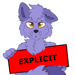 Size: 500x500 | Tagged: safe, artist:skodart, artist:sorajona, furbooru exclusive, astra, canine, fox, mammal, anthro, furbooru, 1:1, ambiguous gender, astrael, blushing, cheek fluff, chest fluff, colored pupils, fluff, holding, low res, mascot, paws, sign, simple background, solo, solo ambiguous, spoiler image, tag, tail, transparent background, whiskers, yellow eyes