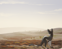 Size: 2754x2178 | Tagged: safe, artist:finchwing, tallstar (warrior cats), cat, feline, mammal, feral, warrior cats, 2016, high res, male, paws, scenery, scenery porn, solo, solo male, tail, tallstar's revenge