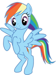 Size: 846x1142 | Tagged: safe, artist:arcani, rainbow dash (mlp), equine, fictional species, mammal, pegasus, pony, feral, friendship is magic, hasbro, my little pony, 2011, atg 2011, feathered wings, feathers, female, hair, mare, newbie artist training grounds, on model, rainbow hair, rainbow mane, simple background, smiling, solo, solo female, spread wings, tail, transparent background, wings