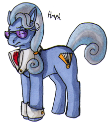Size: 500x572 | Tagged: safe, artist:noneko, oc, oc only, earth pony, equine, fictional species, mammal, pony, feral, friendship is magic, hasbro, my little pony, 2011, atg 2011, clothes, glasses, male, newbie artist training grounds, simple background, solo, solo male, stallion, tail, white background