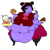 Size: 2225x2225 | Tagged: suggestive, artist:collective-intelligence, muffet (undertale), arachnid, arthropod, spider, anthro, undertale, 2020, belly button, belly grab, box of donuts, breasts, butt, cake, cup, double chin, doughnut, fat, fat fetish, female, food, heart, high res, huge belly, huge breasts, huge butt, hyper, love heart, midriff, morbidly obese, muffin, multiple arms, multiple eyes, obese, one eye closed, purple skin, request art, simple background, sitting, skin, solo, solo female, teapot, transparent background, weight gain
