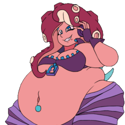 Size: 648x648 | Tagged: suggestive, artist:roxas617, marina (splatoon), animal humanoid, fictional species, mammal, mollusk, octoling, octopus, humanoid, nintendo, splatoon, 2019, 2d, 2d animation, animated, belly button, big breasts, big butt, bouncing, breasts, butt, dancing, fat, fat fetish, female, frame by frame, gif, headphones, huge belly, loop, obese, simple background, smiling, solo, solo female, splatoon 2, tentacle hair, tentacles, transparent background