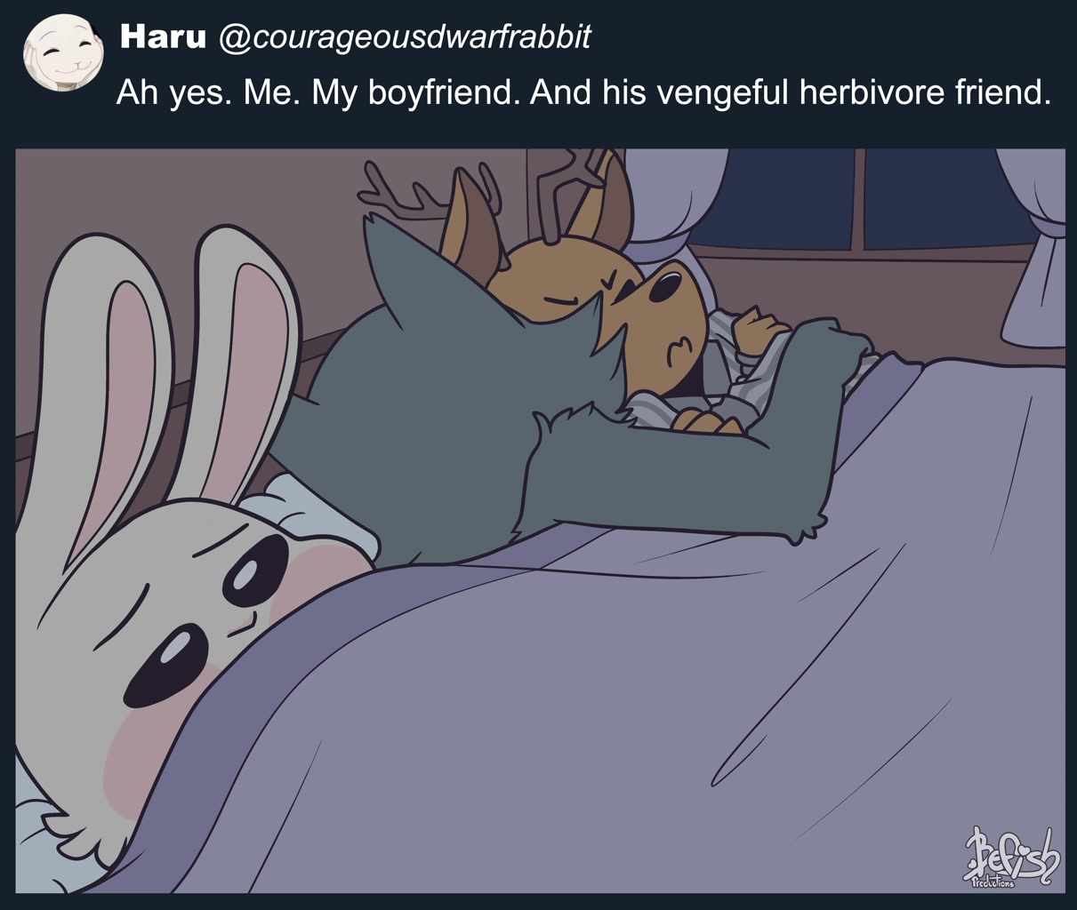 #10163 - safe, artist:befishprod, haru (beastars), legoshi (beastars ...