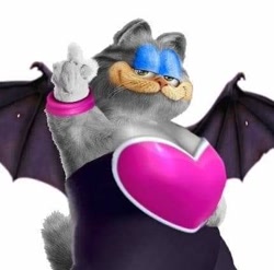 Size: 430x425 | Tagged: safe, artist:wolfkaosaun, edit, garfield (garfield), rouge the bat (sonic), cat, feline, mammal, semi-anthro, garfield (comic), sega, sonic the hedgehog (series), 2020, 3d, abomination, animal costume, bat costume, breasts, clothes, cosplay, crossdressing, crossover, cursed image, funny, garfield: the movie, god is dead, high octane nightmare fuel, horrors beyond human comprehension, low res, male, nightmare fuel, not salmon, shitposting, simple background, smiling, solo, solo male, wat, we are going to hell, what has magic done, what has science done, white background, why