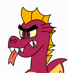 Size: 600x650 | Tagged: safe, artist:aaron amethyst, garble (mlp), dragon, fictional species, reptile, western dragon, feral, friendship is magic, hasbro, my little pony, 2d, 2d animation, angry, animated, bust, cute, forked tongue, frame by frame, gif, madorable, male, simple background, solo, solo male, tongue, tongue out, white background
