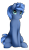 Size: 1370x2377 | Tagged: safe, artist:conrie, oc, oc only, oc:double colon, equine, fictional species, mammal, pony, unicorn, feral, friendship is magic, hasbro, my little pony, 2016, alpha channel, blue fur, blue hair, commission, cyan eyes, female, front view, fur, hair, hooves, horn, looking at you, signature, simple background, sitting, solo, solo female, tail, transparent background