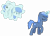 Size: 4867x3500 | Tagged: safe, artist:masem, oc, oc only, oc x oc, oc:double colon, oc:snow pup, equine, fictional species, mammal, pegasus, pony, unicorn, feral, friendship is magic, hasbro, my little pony, 2016, absurd resolution, alpha channel, blue eyes, blue fur, blue hair, collar, commission, cute, cutie mark, duo, duo female, eyes closed, female, females only, folded wings, fur, hair, hooves, horn, magic, mane, raised leg, shipping, simple background, tail, telekinesis, transparent background, vector, walking, white fur, wings
