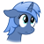 Size: 4096x4096 | Tagged: safe, artist:djdavid98, oc, oc only, oc:double colon, equine, fictional species, mammal, pony, unicorn, feral, friendship is magic, hasbro, my little pony, 2016, absurd resolution, alpha channel, blue fur, blue hair, bust, cel shading, cyan eyes, eyelashes, female, floppy ears, frowning, fur, hair, horn, mane, portrait, sad, simple background, solo, solo female, transparent background, vector