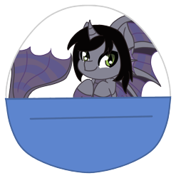 Size: 954x965 | Tagged: safe, artist:sakairi-chan, equine, fictional species, fish, hippocampus, mammal, siren (mlp), feral, friendship is magic, hasbro, kellin quinn, my little pony, sleeping with sirens, 2019, alpha channel, basket, chibi, commission, cute, digital art, feralized, fins, fish tail, furrified, gacha, gray skin, green eyes, horn, looking at you, male, simple background, slit pupils, smiling, solo, solo male, tail, transparent background