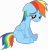 Size: 7673x7990 | Tagged: safe, artist:djdavid98, artist:embersatdawn, rainbow dash (mlp), equine, fictional species, mammal, pegasus, pony, feral, cc by-sa, creative commons, friendship is magic, hasbro, my little pony, .ai available, .svg available, 2013, absurd resolution, blue fur, cutie mark, female, fur, hair, hooves, magenta eyes, on model, rainbow hair, sad, simple background, sitting, solo, solo female, tail, transparent background, underhoof, vector, wings