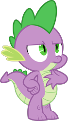 Size: 4588x8195 | Tagged: safe, artist:djdavid98, spike (mlp), dragon, fictional species, western dragon, semi-anthro, cc by-sa, creative commons, friendship is magic, hasbro, my little pony, .ai available, .svg available, 2014, absurd resolution, fangs, green eyes, green scales, male, on model, scales, simple background, solo, solo male, standing, tail, teeth, transparent background, vector