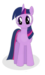 Size: 600x1000 | Tagged: safe, artist:addelum, twilight sparkle (mlp), equine, fictional species, mammal, pony, unicorn, feral, friendship is magic, hasbro, my little pony, 2020, atg 2020, female, horn, mare, newbie artist training grounds, on model, simple background, smiling, solo, solo female, tail, transparent background