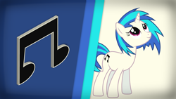 Size: 1920x1080 | Tagged: safe, artist:djdavid98, artist:parclytaxel, artist:tsabak, part of a set, vinyl scratch (mlp), equine, fictional species, mammal, pony, unicorn, feral, friendship is magic, hasbro, my little pony, 16:9, 2015, abstract background, blue hair, cutie mark, female, fur, hair, hooves, horn, looking up, magenta eyes, mare, on model, simple background, smiling, solo, solo female, tail, vector, wallpaper, wallpaper edit, white fur