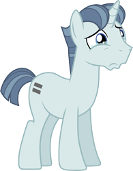 Size: 6459x8296 | Tagged: safe, artist:djdavid98, party favor (mlp), equine, fictional species, mammal, pony, unicorn, feral, friendship is magic, hasbro, my little pony, .ai available, 2015, :c, absurd resolution, blue eyes, blue fur, blue hair, crying, cute, cutie mark, fur, hair, hooves, horn, male, on model, sad, simple background, solo, solo male, tail, teary eyes, transparent background, vector
