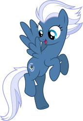 Size: 6696x9786 | Tagged: safe, artist:ambassad0r, artist:djdavid98, night glider (mlp), equine, fictional species, mammal, pegasus, pony, feral, friendship is magic, hasbro, my little pony, .ai available, .svg available, 2015, absurd resolution, blue eyes, blue fur, cutie mark, female, flying, fur, hair, hooves, looking down, on model, open mouth, simple background, solo, solo female, spread wings, tail, transparent background, vector, white hair, wings