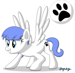 Size: 3865x3784 | Tagged: safe, artist:le-23, oc, oc only, oc:snow pup, equine, fictional species, mammal, pegasus, pony, feral, friendship is magic, hasbro, my little pony, 2015, cutie mark, female, high res, mare, simple background, solo, solo female, spread wings, taking off, transparent background, vector, wings
