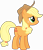 Size: 5076x5883 | Tagged: safe, artist:djdavid98, artist:uxyd, applejack (mlp), earth pony, equine, fictional species, mammal, pony, feral, friendship is magic, hasbro, my little pony, 2015, absurd resolution, clothes, cutie mark, female, freckles, fur, green eyes, hair, hat, hooves, on model, orange fur, simple background, solo, solo female, tail, transparent background, vector, yellow hair