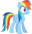 Size: 3200x3358 | Tagged: safe, artist:djdavid98, artist:embersatdawn, rainbow dash (mlp), equine, fictional species, mammal, pegasus, pony, feral, friendship is magic, hasbro, my little pony, .ai available, .svg available, 2015, blue fur, cutie mark, do not want, female, frowning, fur, hair, high res, hooves, magenta eyes, on model, rainbow hair, simple background, solo, solo female, tail, transparent background, vector, wings