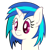 Size: 1348x1348 | Tagged: safe, artist:djdavid98, vinyl scratch (mlp), equine, fictional species, mammal, pony, unicorn, feral, friendship is magic, hasbro, my little pony, 2017, blue hair, bust, colored pupils, cute, ear fluff, female, fluff, fur, hair, horn, magenta eyes, portrait, simple background, smiling, solo, solo female, transparent background, white fur