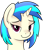 Size: 1444x1666 | Tagged: safe, artist:djdavid98, vinyl scratch (mlp), equine, fictional species, mammal, pony, unicorn, feral, friendship is magic, hasbro, my little pony, 2018, bedroom eyes, blue hair, bust, cheek fluff, ear fluff, female, fluff, fur, hair, horn, looking at you, magenta eyes, portrait, shading, simple background, smiling, soft shading, solo, solo female, transparent background, white fur