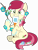 Size: 5000x6535 | Tagged: safe, artist:djdavid98, roseluck (mlp), earth pony, equine, fictional species, mammal, pony, feral, friendship is magic, hasbro, my little pony, .svg available, 2019, absurd resolution, cute, cutie mark, female, flat colors, flower, flower in hair, freely redistributable, fur, glue, green eyes, hair, hair accessory, holding, hooves, looking at you, messy, mouth hold, on model, red hair, red outline, simple background, sitting, smiling, solo, solo female, stick, tail, transparent background, underhoof, vector, white body, white fur