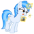 Size: 7000x7000 | Tagged: safe, artist:djdavid98, artist:pirill, collaboration, oc, oc only, oc:penny curve, equine, fictional species, mammal, pony, unicorn, feral, friendship is magic, hasbro, my little pony, 2019, absurd resolution, blue fur, blue hair, concentrating, cutie mark, eyedropper, female, fur, hair, hooves, horn, leaning forward, magic, mischievous, raised leg, simple background, solo, solo female, tail, telekinesis, tongue, tongue out, transparent background, vector, yellow eyes