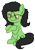 Size: 1418x2003 | Tagged: safe, artist:djdavid98, oc, oc only, oc:filly anon, earth pony, equine, fictional species, mammal, pony, feral, friendship is magic, hasbro, my little pony, 2019, 3d glasses, black hair, cheek fluff, crossed arms, cutie mark, ear fluff, female, fluff, fur, glasses, green eyes, green fur, hair, hooves, pun, simple background, sitting, solo, solo female, tail, transparent background, unamused, young