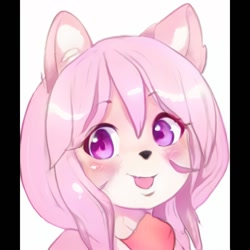 Size: 1024x1024 | Tagged: safe, artist:thisfursonadoesnotexist, animal humanoid, fictional species, mammal, humanoid, blushing, cute, female, fur, looking at you, neural network, solo, solo female