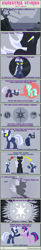 Size: 1004x6080 | Tagged: safe, artist:estories, lyra heartstrings (mlp), twilight sparkle (mlp), oc, oc:silverlay, alicorn, equine, fictional species, mammal, pony, feral, comic:seeds of darkness, friendship is magic, hasbro, my little pony, 2013, comic, dialogue, female, fur, horn, tail, talking