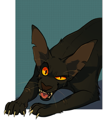Size: 813x908 | Tagged: safe, artist:raphaelion, oc, oc only, oc:wolfstrike (raphaelion), cat, feline, mammal, feral, warrior cats, amber eyes, claws, female, looking at you, paws, simple background, solo, solo female, transparent background