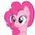 Size: 5000x5000 | Tagged: safe, artist:wcctnoam, pinkie pie (mlp), earth pony, equine, fictional species, mammal, pony, feral, friendship is magic, hasbro, my little pony, absurd resolution, blue eyes, ears, female, fur, hair, looking to the side, mane, mare, pink body, pink fur, pink hair, simple background, solo, solo female, transparent background, vector
