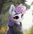 Size: 2299x2403 | Tagged: safe, artist:hitbass, sweetie belle (mlp), equine, fictional species, mammal, pony, robot, unicorn, feral, friendship is magic, hasbro, my little pony, 2020, blurred background, cheek fluff, chest fluff, cyberpunk, cyborg, digital art, ears, female, filly, fluff, foal, fur, green eyes, hair, heterochromia, high res, horn, looking at you, outdoors, red eyes, side view, smiling, solo, solo female, sweetie bot (mlp), three-quarter view, white fur, young