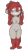 Size: 389x693 | Tagged: safe, artist:skashi95, oc, oc only, oc:smiley cindy (skashi95), demon, fictional species, grinion, mammal, anthro, cc by-nc, creative commons, 2020, 2d, 2d animation, animated, breasts, brown outline, double outline, featureless breasts, featureless crotch, female, frame by frame, front view, gif, hair, horns, no pupils, open mouth, red hair, simple background, solo, solo female, standing, tail, teeth, transparent background, white outline
