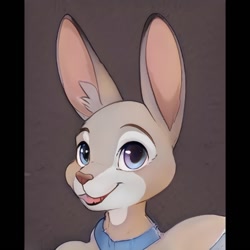 Size: 1024x1024 | Tagged: safe, artist:thisfursonadoesnotexist, oc, oc only, lagomorph, mammal, rabbit, anthro, ambiguous gender, artificial intelligence, bust, cute, ear fluff, fluff, looking at you, neural network, ocbetes, solo, solo ambiguous