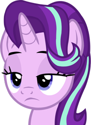 Size: 496x681 | Tagged: safe, artist:wcctnoam, starlight glimmer (mlp), equine, fictional species, mammal, pony, unicorn, feral, friendship is magic, hasbro, my little pony, female, half-lidded eyes, horn, mare, simple background, solo, solo female, transparent background, unimpressed, vector