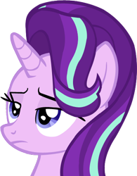 Size: 379x487 | Tagged: safe, artist:wcctnoam, starlight glimmer (mlp), equine, fictional species, mammal, pony, unicorn, feral, friendship is magic, hasbro, my little pony, female, horn, low res, mare, simple background, solo, solo female, transparent background, unimpressed, vector