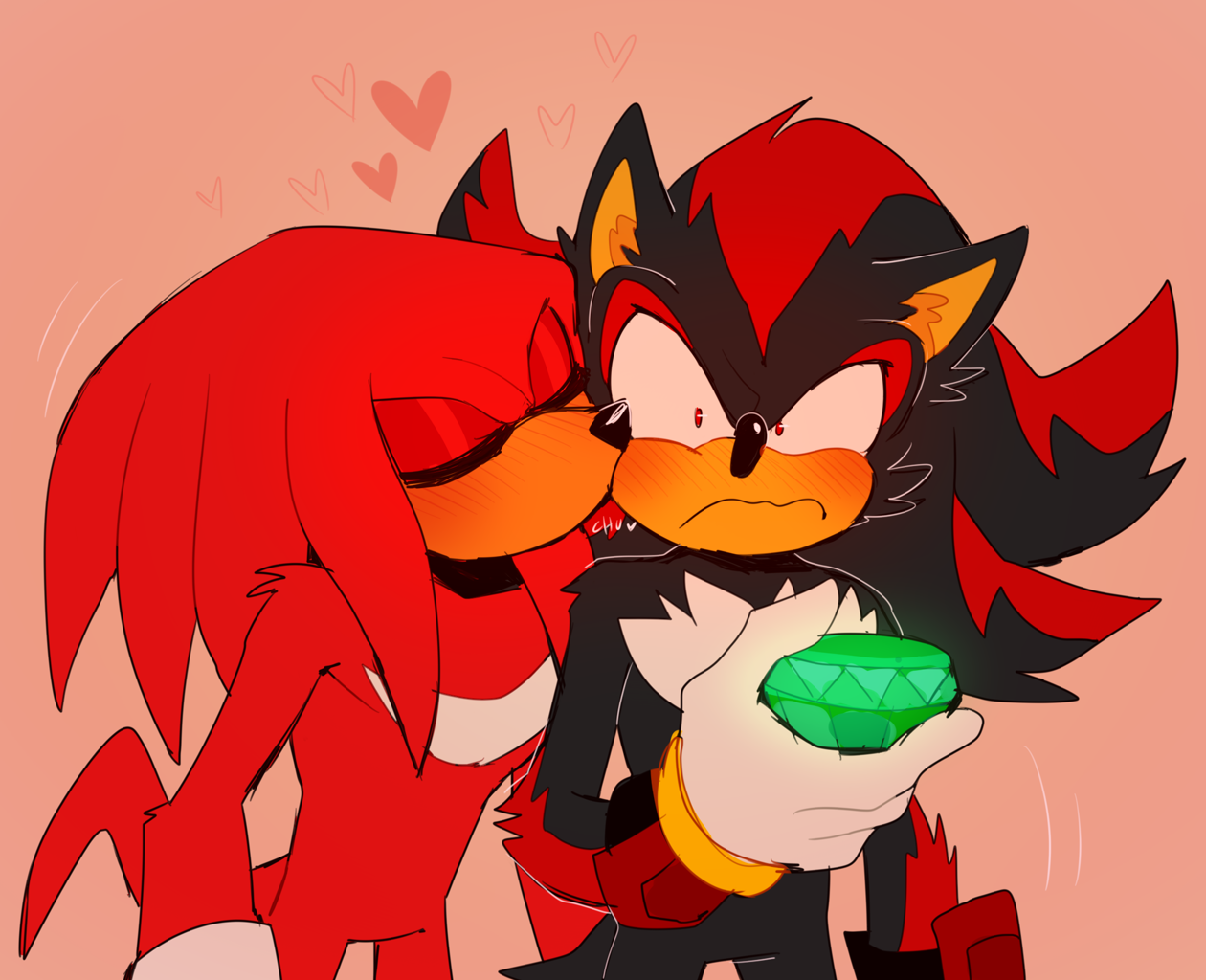 safe, artist:bongwater777, knuckles the echidna (sonic), shadow the hedgeho...