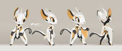 Size: 2361x1000 | Tagged: safe, artist:tysontan, oc, oc:finn dandelion, android, flying squirrel, mammal, robot, rodent, squirrel, anthro, cc by-sa, creative commons, 2017, male, orange eyes, patagium, reference sheet, signature, solo, solo male