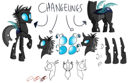 Size: 1125x729 | Tagged: safe, artist:turbo740, arthropod, changeling, equine, fictional species, mammal, pony, feral, friendship is magic, hasbro, my little pony, ambiguous gender, female, headcanon, headcanon in the description, male, practice drawing, simple background, transparent background